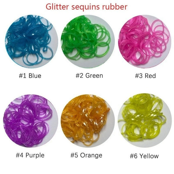 1800pcs Rubber Loom Bands DIY Toys For Children Set Kid Lacing Bracelet Silicone Rubber Bands Elastic Rainbow Weave Girl Gifts