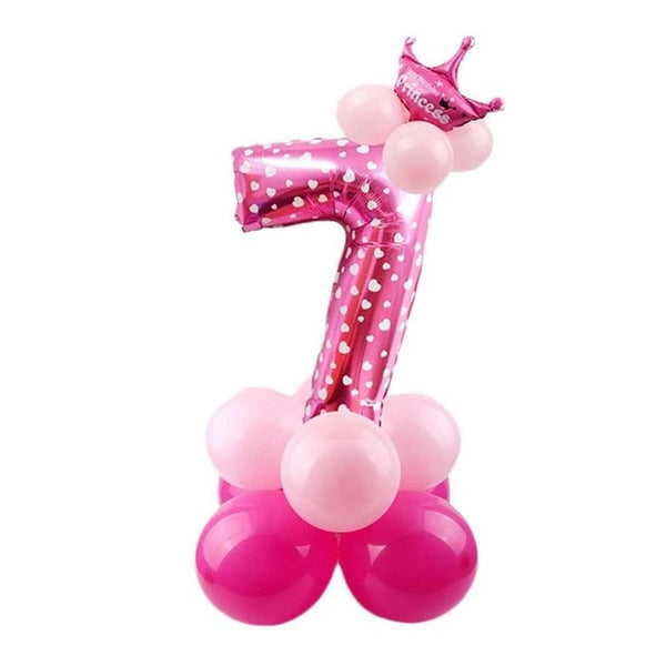 32inch Digital Balloons Toys Kids Happy Birthday Party Theme Decor Cartoon Inflatable Party Hat Column Gift Toys for Children